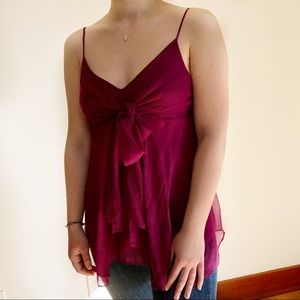 Rebecca Taylor Red/Wine Top - Camisole